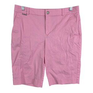 Womens Lauren Ralph Lauren Pink Bermuda Shorts Cotton Stretch 11" Inseam Size 4